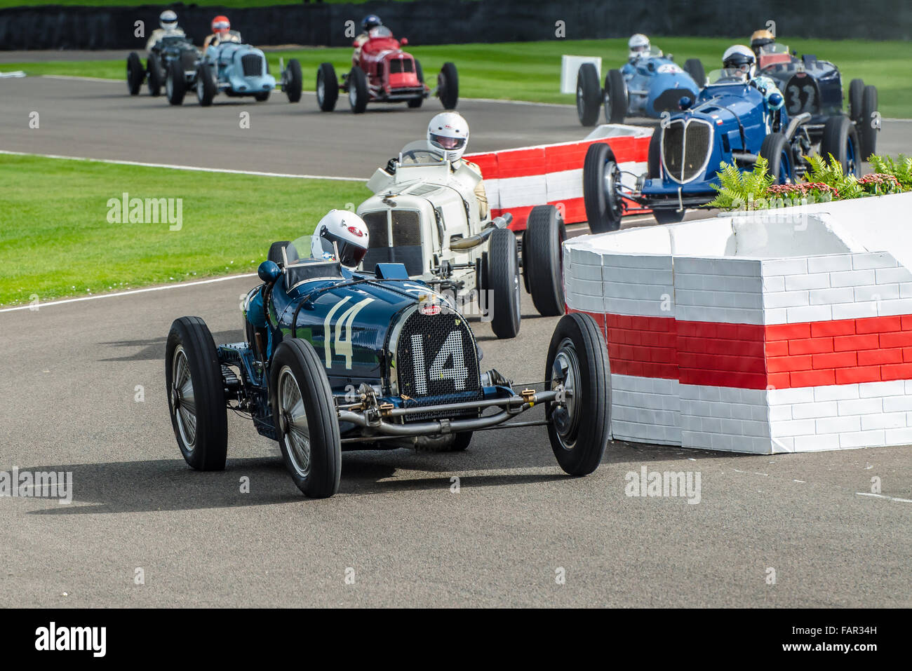 1934 Bugatti 59 di proprietà di Charles McCabe e fu disputato da Charles Knill-Jones al Goodwood 2015 Foto Stock