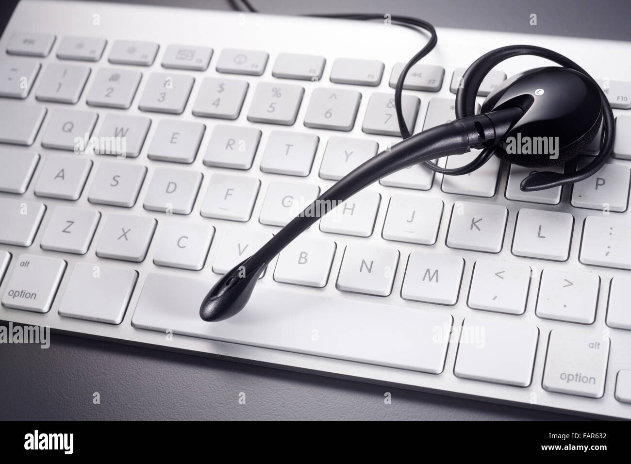 Magazzino imagae della testa di ricevimento telefono e scheda a chiave Foto Stock