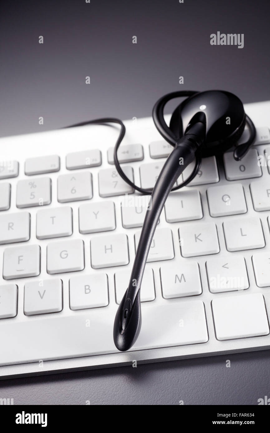 Magazzino imagae della testa di ricevimento telefono e scheda a chiave Foto Stock