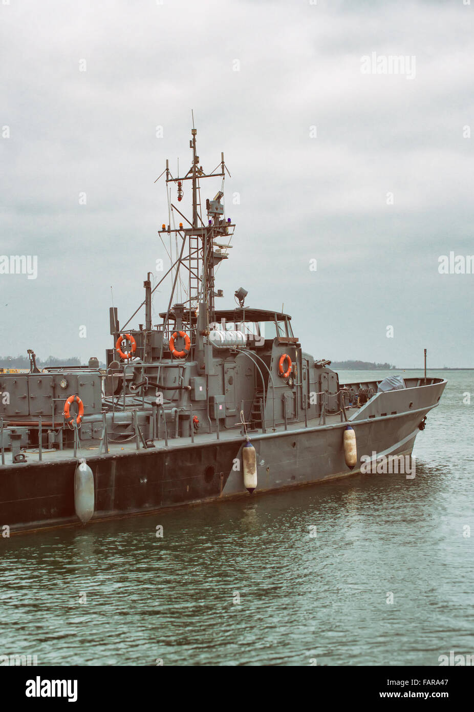 La guardia costiera della nave pattugliamento del mare. Foto Stock