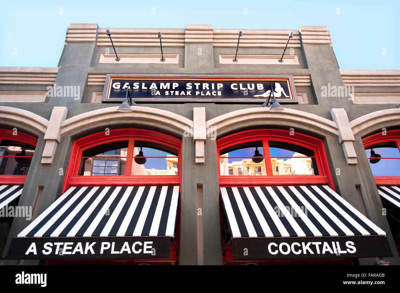 Il Gaslamp Strip Club, ristorante, una Steak House di San Diego, California Foto Stock