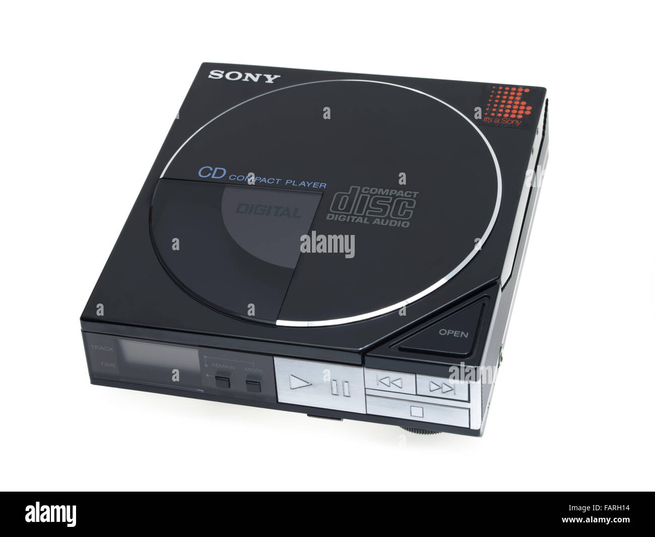 Sony portatile lettore Compact Disc d-5 d-50 prima Discman 1984 Foto Stock