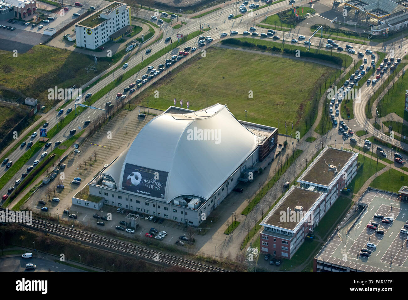 Antenna, Metronom Stage Theatre, il Fantasma dell'opera, musical, Oberhausen, Ruhr, Renania settentrionale-Vestfalia, Germania, Europa, antenna Foto Stock