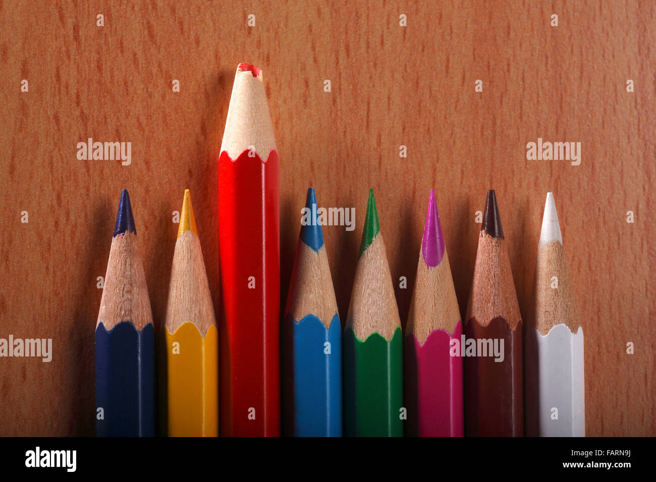 Blunt matita colorata distinguiti dalla massa Foto Stock