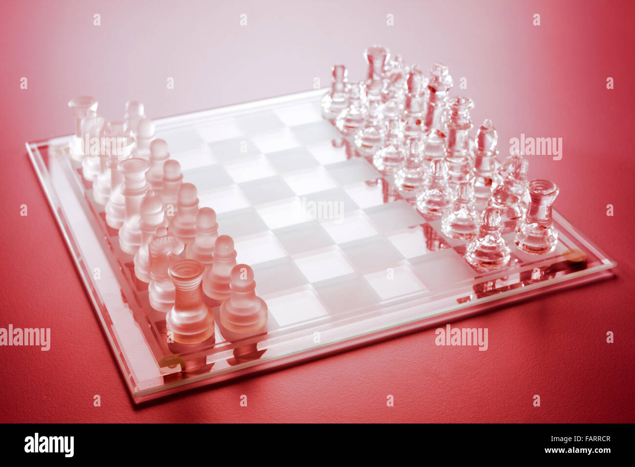 Immagini stock di vetro trasparente a scacchi Foto Stock