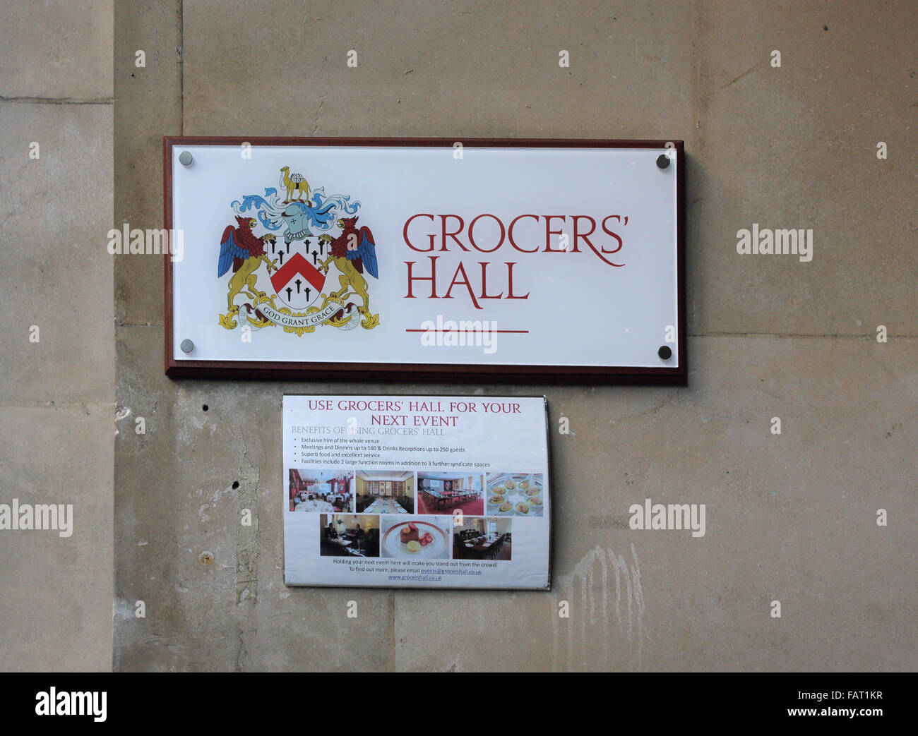 Grocers hall,casa di una delle antiche corporazioni di Londra Foto Stock