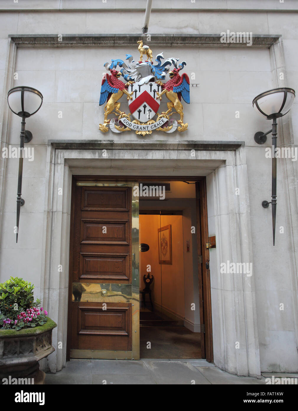 Grocers hall a casa di una delle antiche corporazioni di Londra Foto Stock