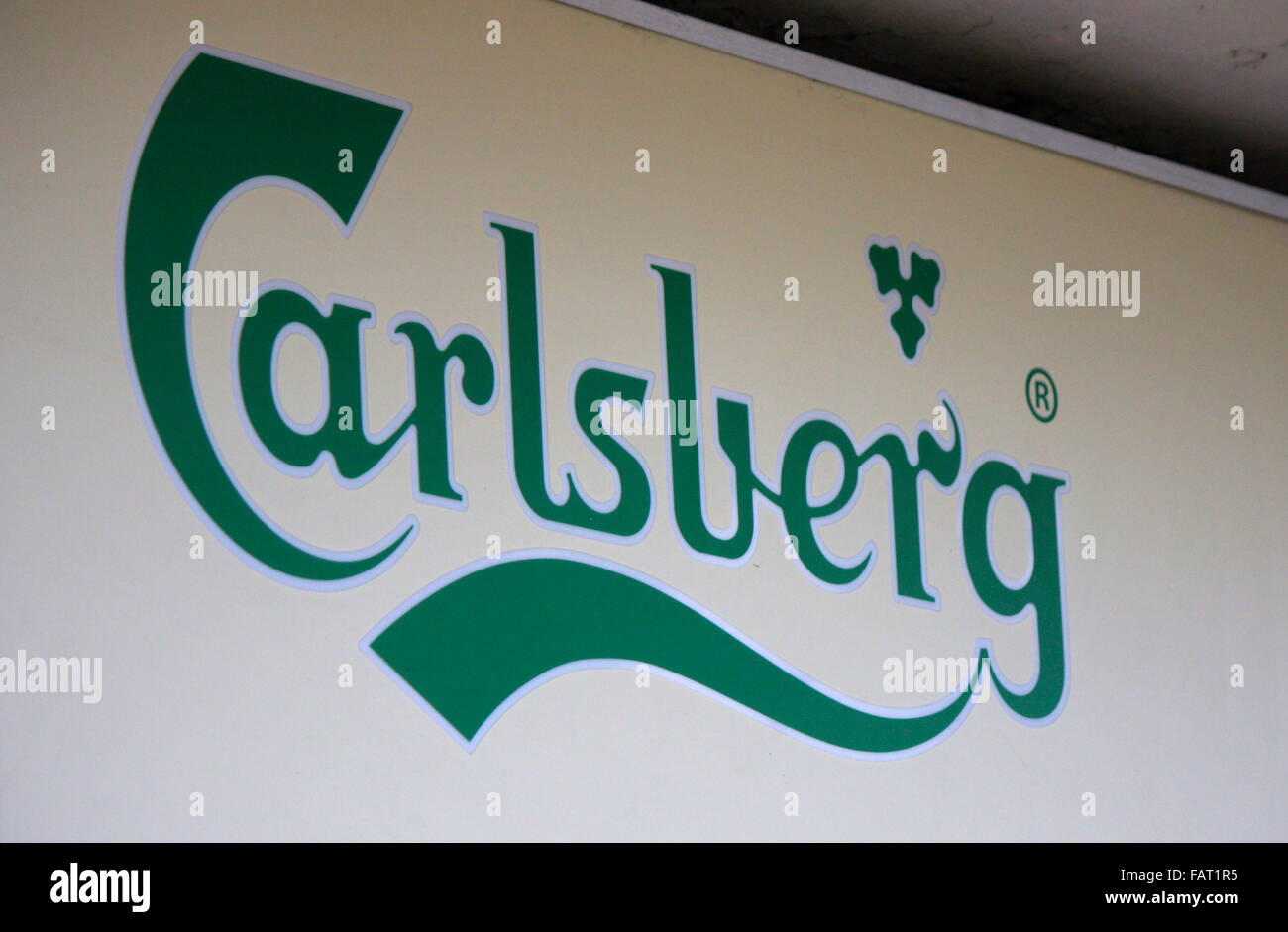 Markenname: "Carlsberg', Berlino. Foto Stock