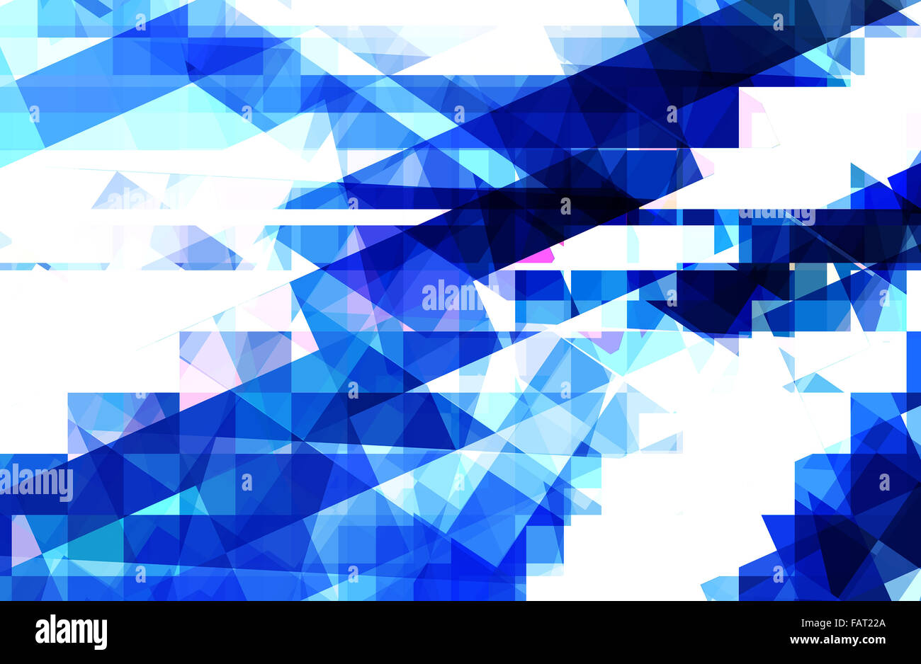 Abstract sfondo blu e digital wave con disegno quadrato unsymetry Foto Stock
