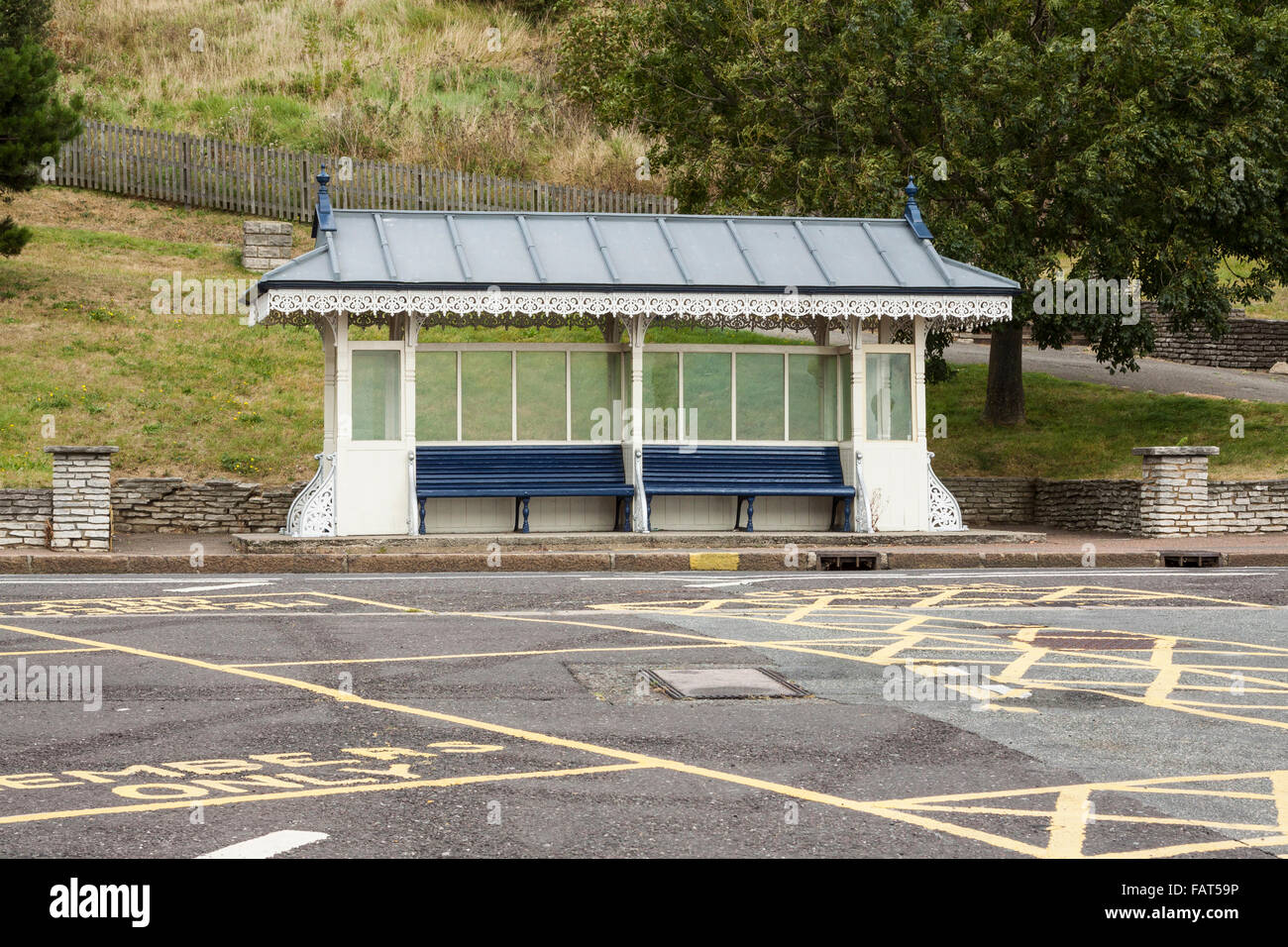 Southern sul mare - Fermata bus shelter - REGNO UNITO Foto Stock