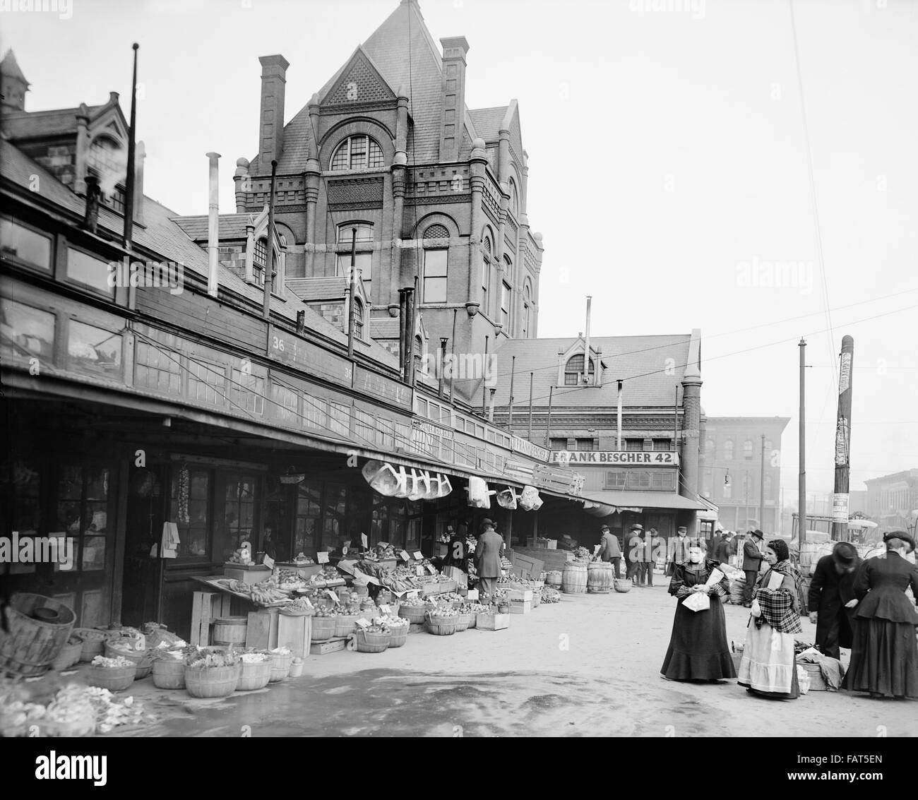 Città di mercato, Kansas City, Missouri, Stati Uniti d'America, circa 1906 Foto Stock