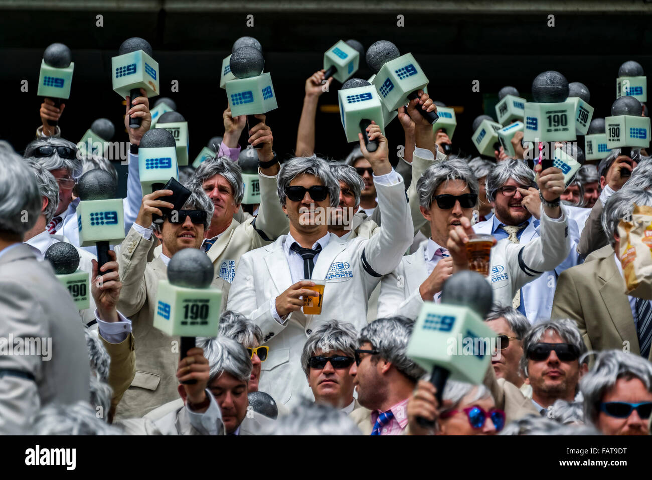 Sydney, Australia. 04 gen 2016. 501 Richie Benaud ventole onorato l'ex capitano australiano e Cricket commentaror durante il giorno 2 del terzo Test match tra Australia e la West Indies al Sydney Cricket Ground di Sydney. Credito: Azione Sport Plus/Alamy Live News Foto Stock