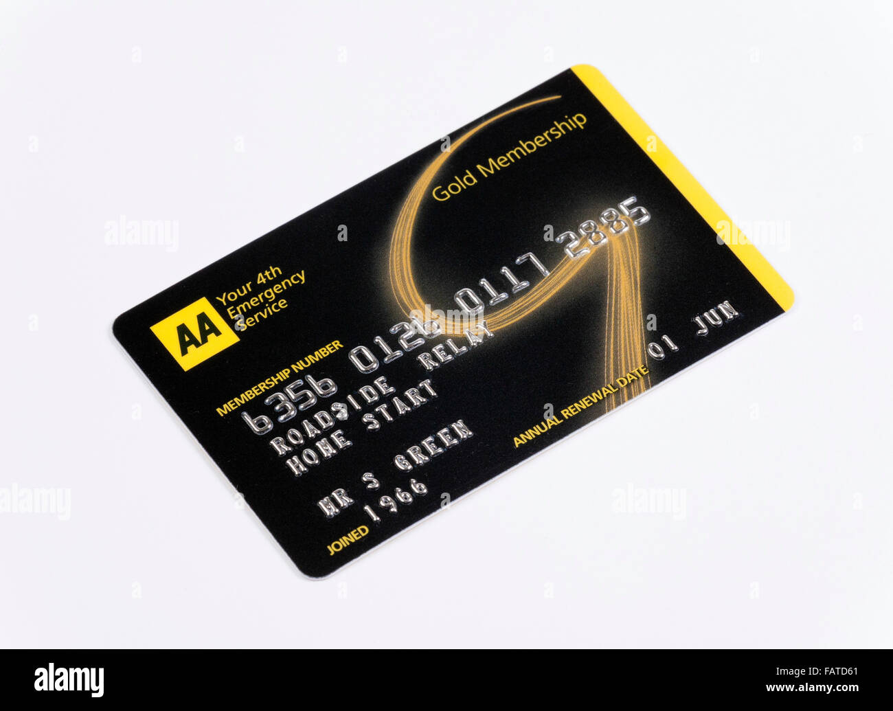AA elemento membership card Foto Stock