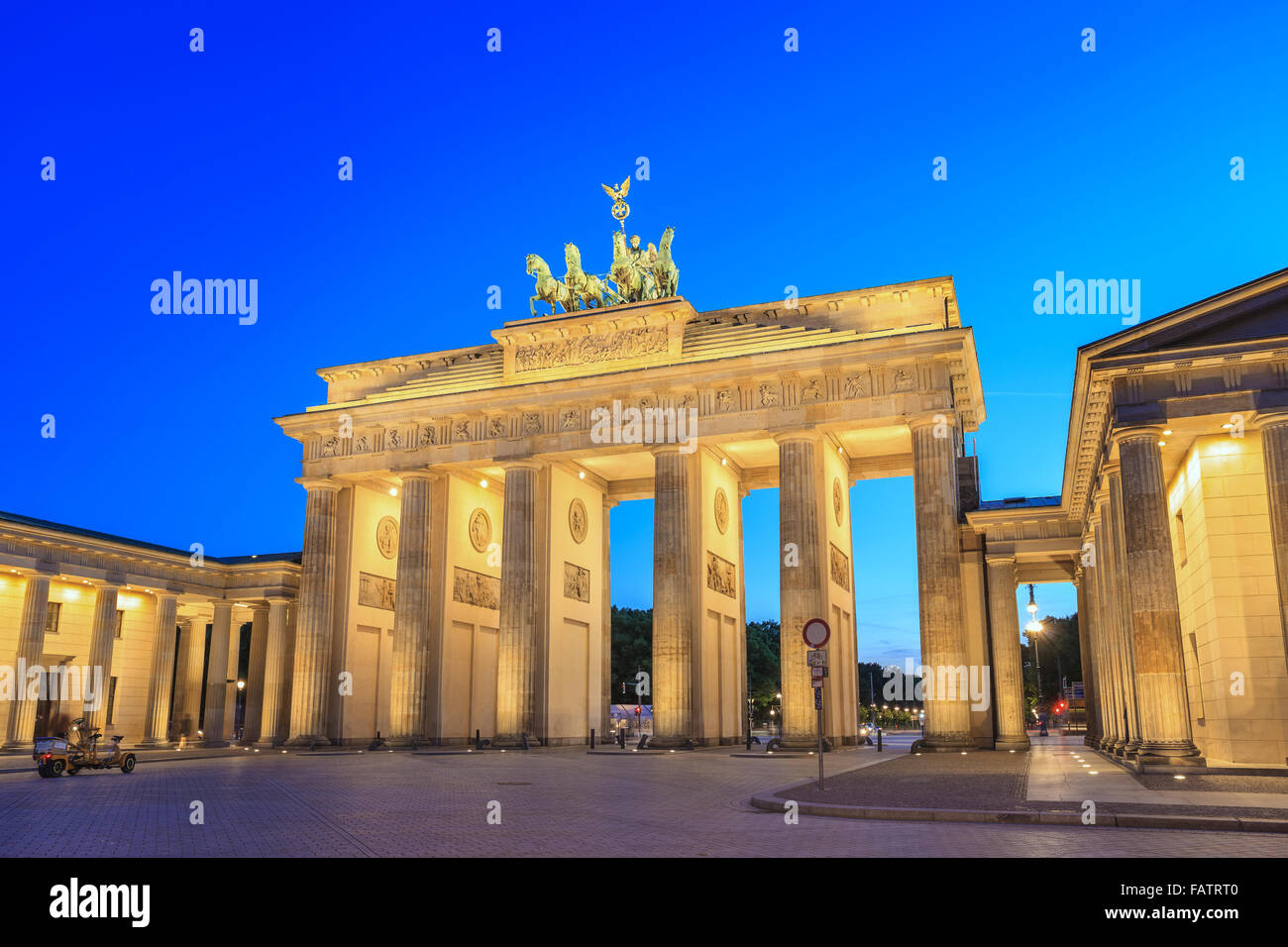 Berlin Brandenburg Gate, Germania Foto Stock