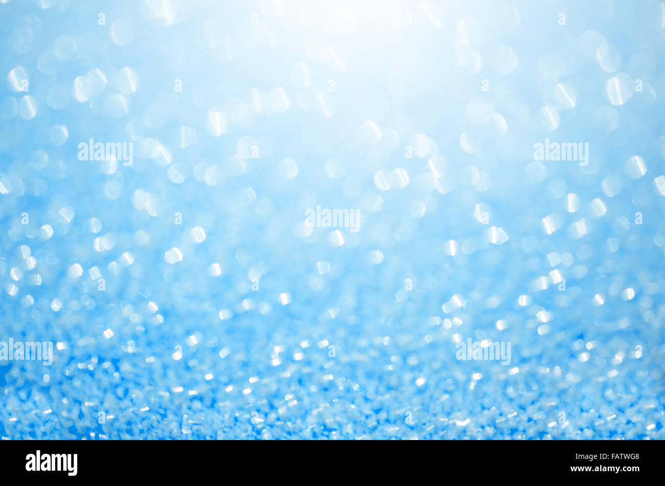 Abstract blu glitter sfondo. Shiny glitter bokeh sfondo di Natale. Foto Stock