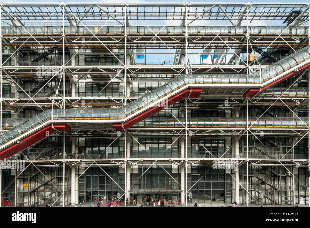 Il Centro Georges Pompidou edificio nel centro di Parigi. Foto Stock