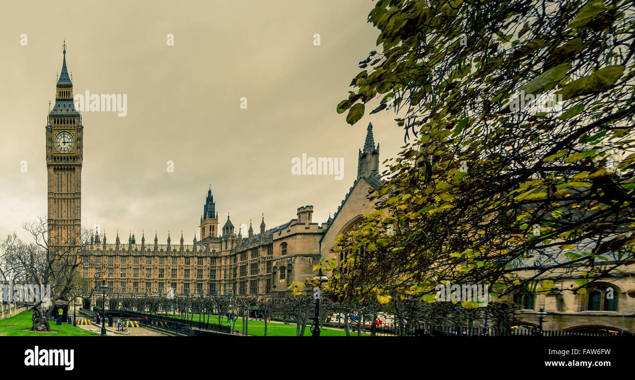 Il Big Ben e il Parlamento di Londra, Regno Unito. Foto Stock
