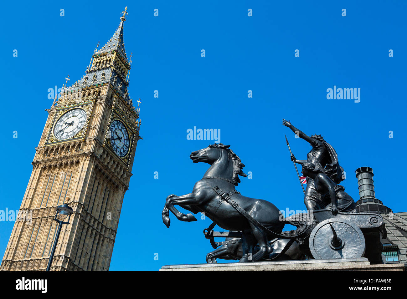 Londra, Big Ben clock tower Foto Stock