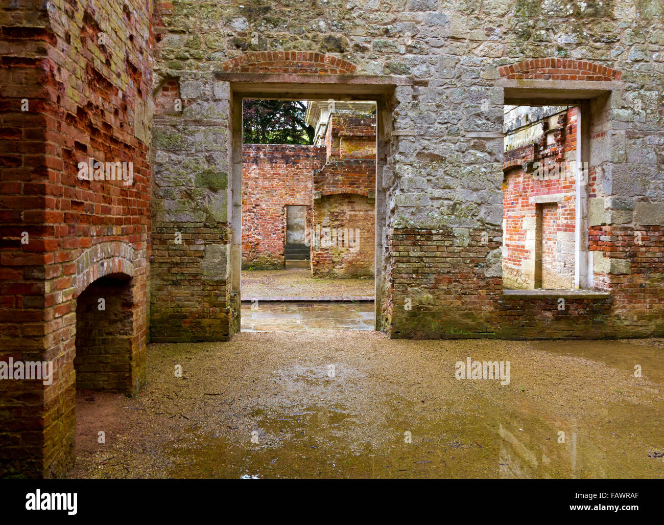 Appuldurcombe House il guscio di un grande del xviii secolo palazzo barocco vicino a Wroxall sull'Isola di Wight in Inghilterra meridionale REGNO UNITO Foto Stock