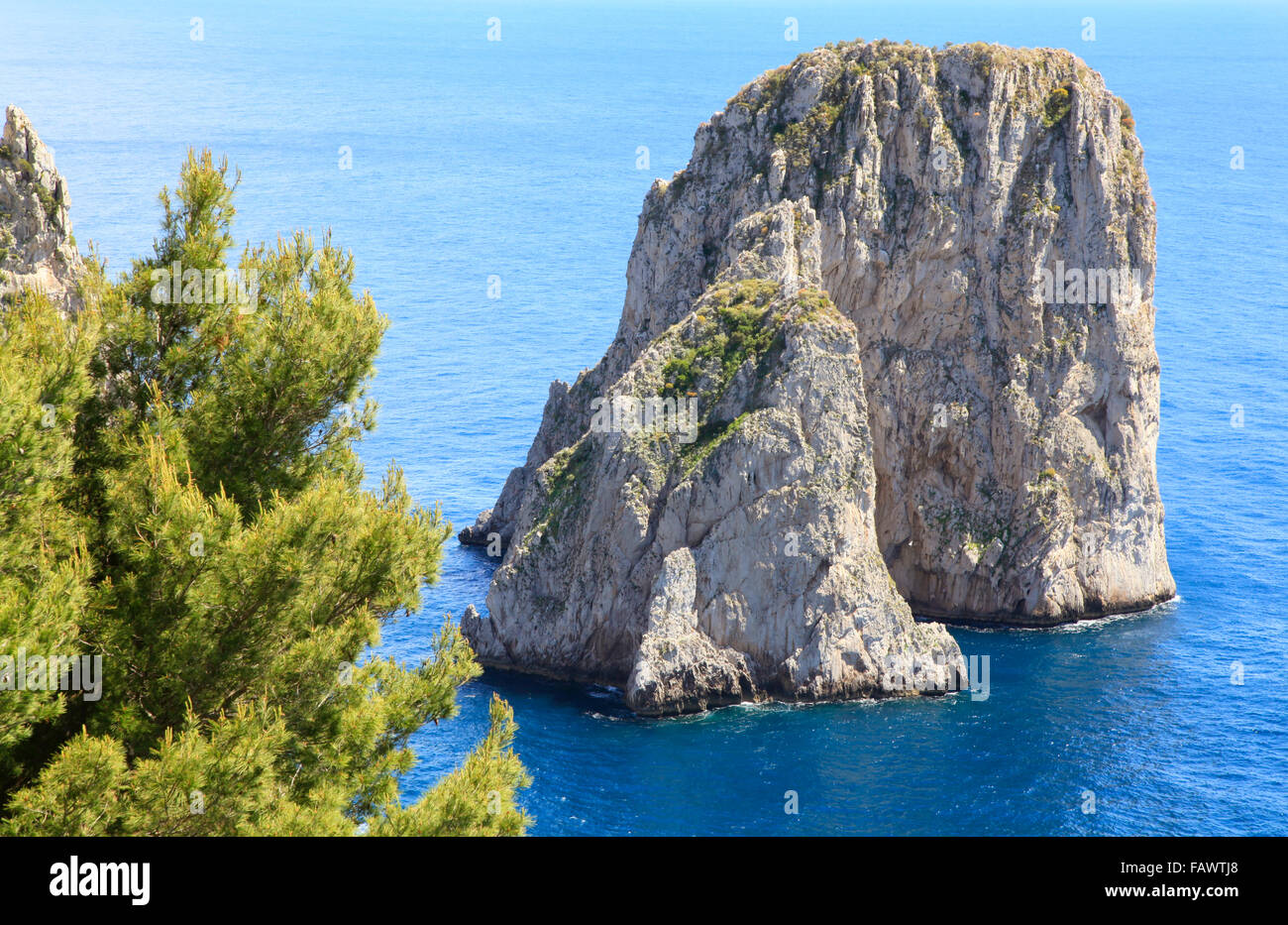 Isola di Capri, I Fraglioni, Italia Foto Stock