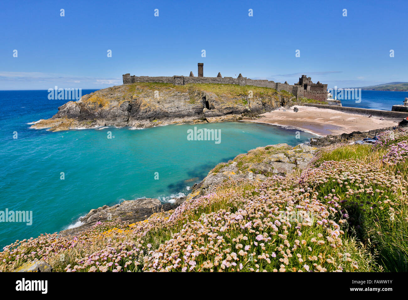 Buccia; Castello; Isola di Man; Regno Unito Foto Stock