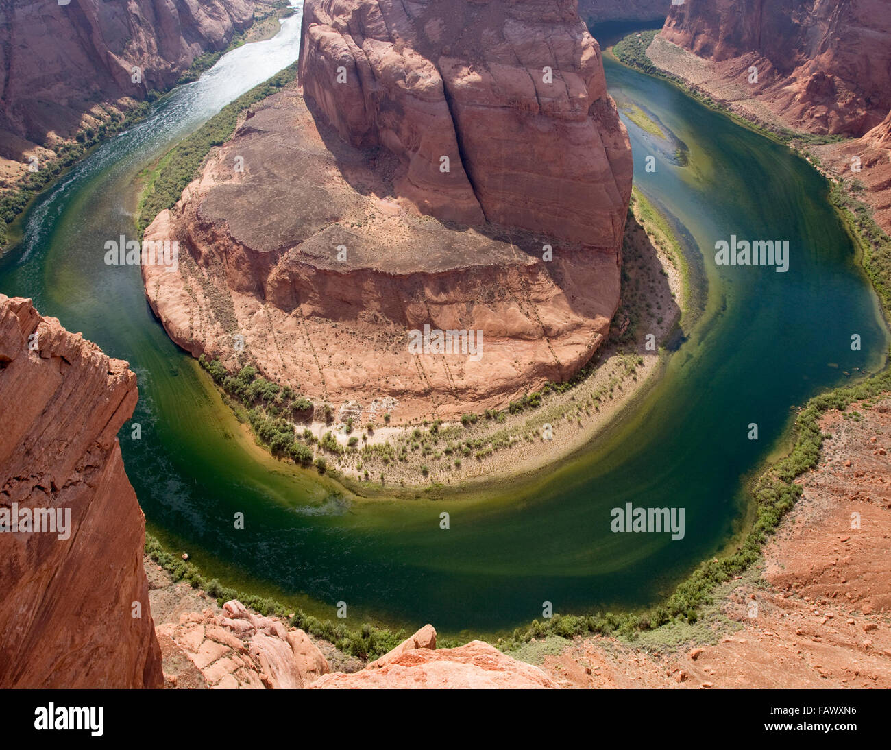 Curva a ferro di cavallo, il Grand Canyon del Fiume Colorado, Arizona Foto Stock