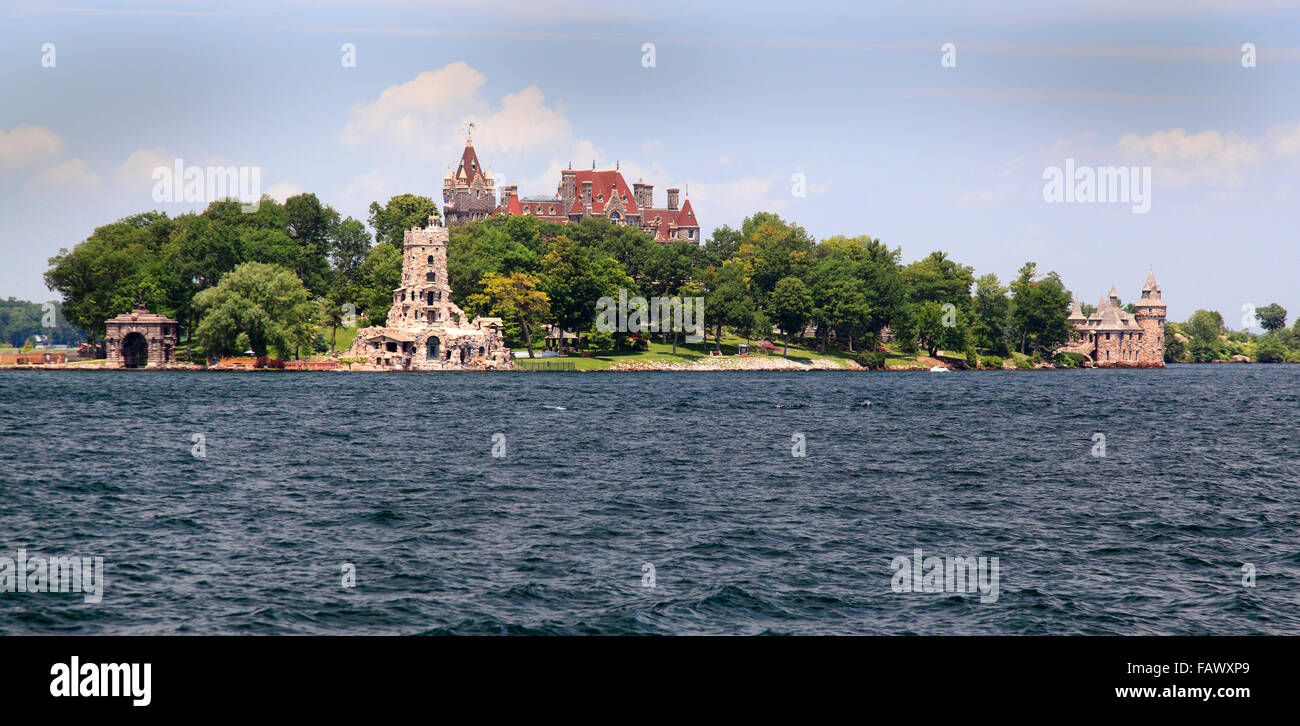 Boldt Castle Isola, mille isole, nello Stato di New York, Stati Uniti d'America Foto Stock