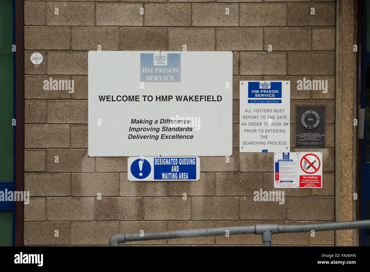HMP Wakefield, sua maestà della prigione di Wakefield. Categoria di uomini del carcere Foto Stock