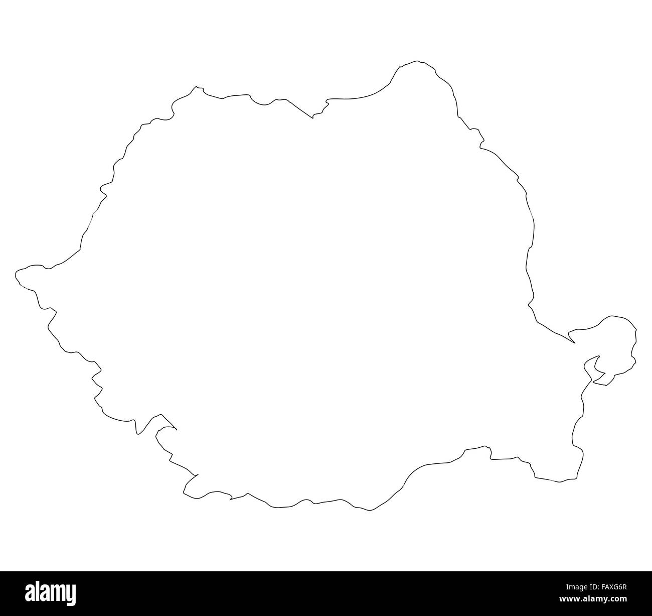Mappa romania Foto Stock