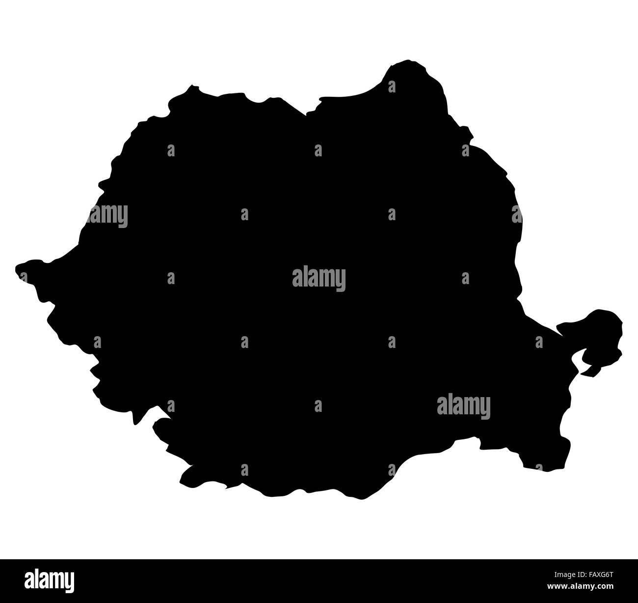 Mappa romania Foto Stock