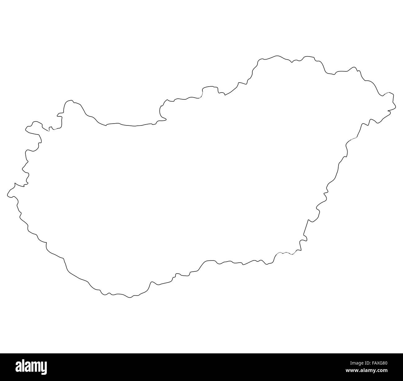 Mappa Ungheria Foto Stock