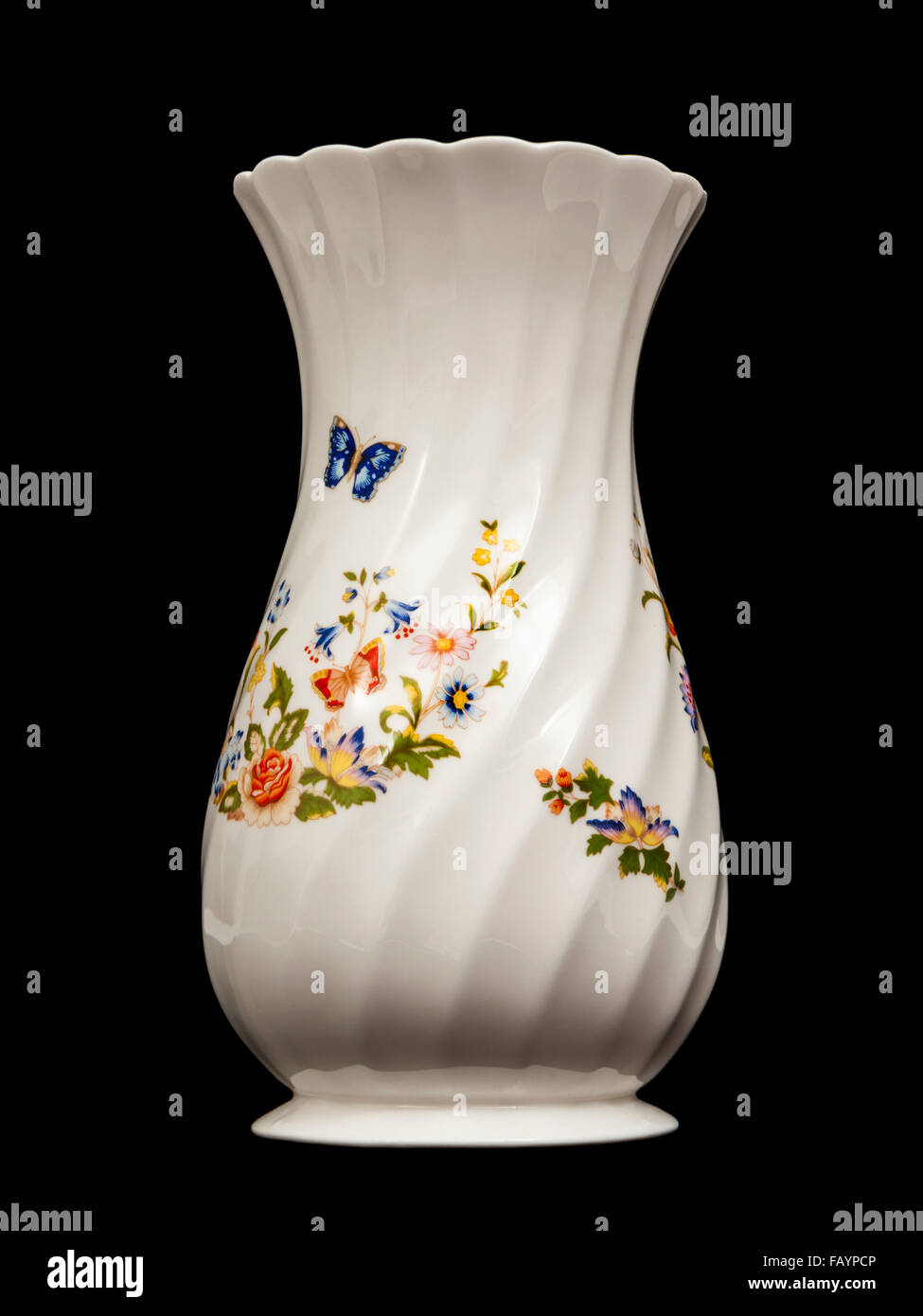 Aynsley ceramica "Garden Cottage' vaso Foto Stock