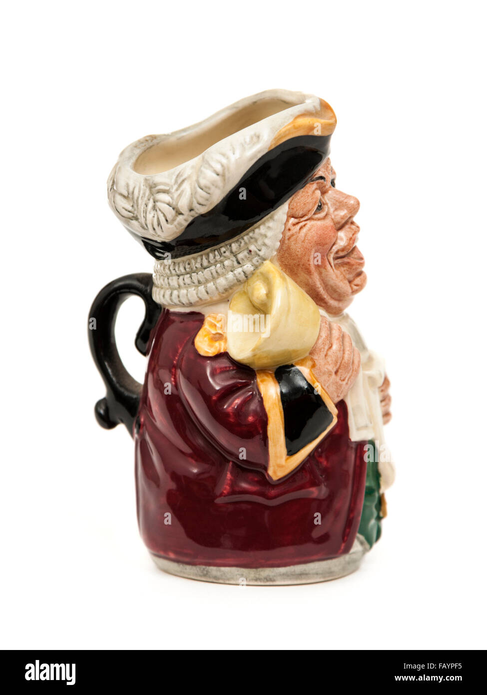 Vintage Toby carattere / caraffa (D6713) 'Mr tonsille, il Town Crier' dal Royal Doulton. Progettato da William K. Harper. Foto Stock