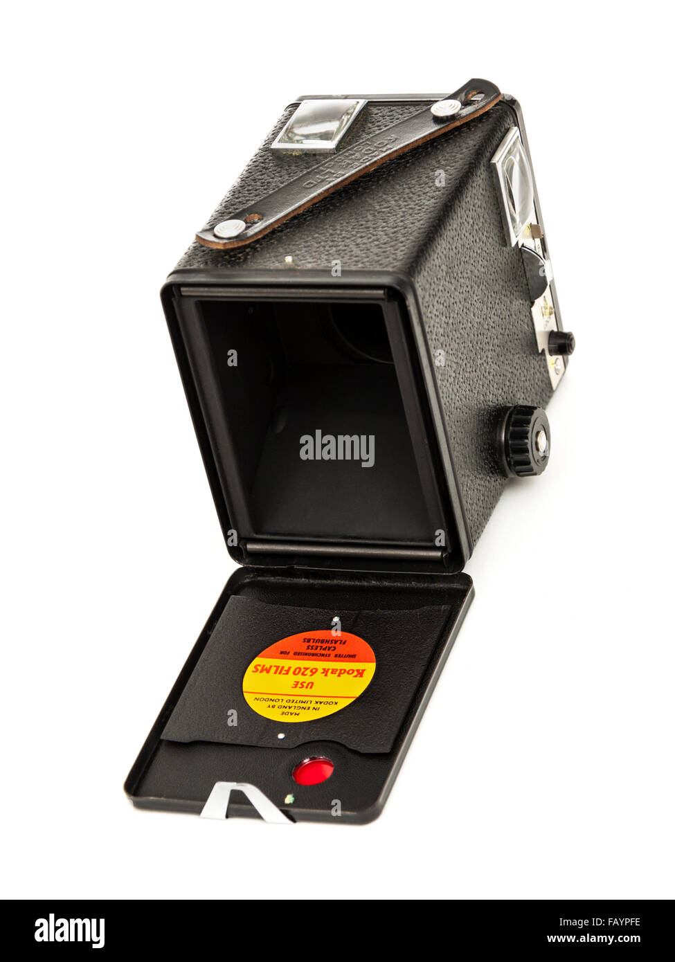 Tardi anni cinquanta Kodak Brownie sei-20 III Flash fotocamera box, realizzati in Harrow, Inghilterra tra il 1957-1960. Foto Stock