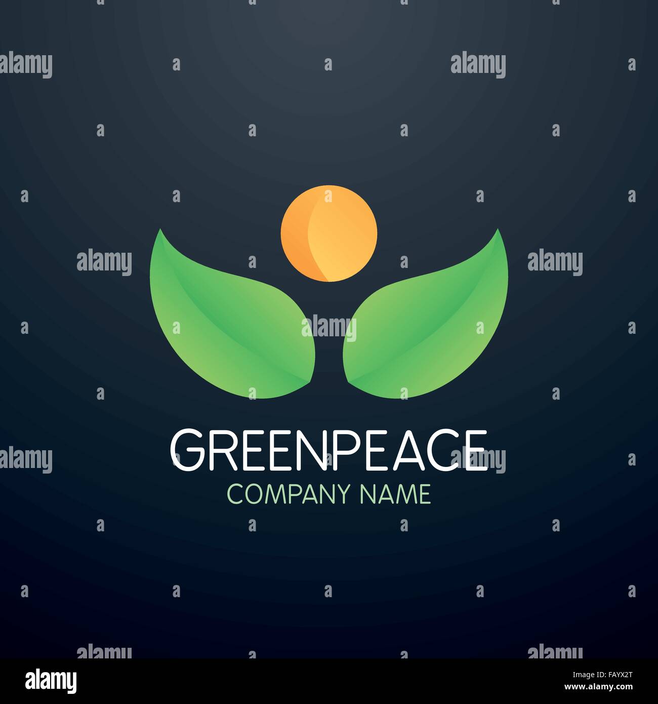 Illustrazione Vettoriale logo azienda greenpeace Illustrazione Vettoriale