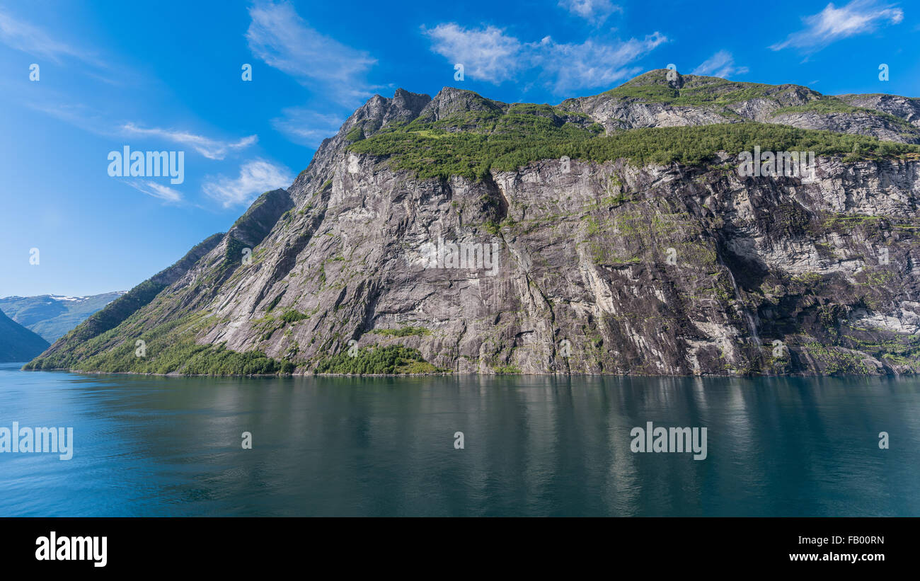 Geiranger fjord, Norvegia paesaggio Foto Stock