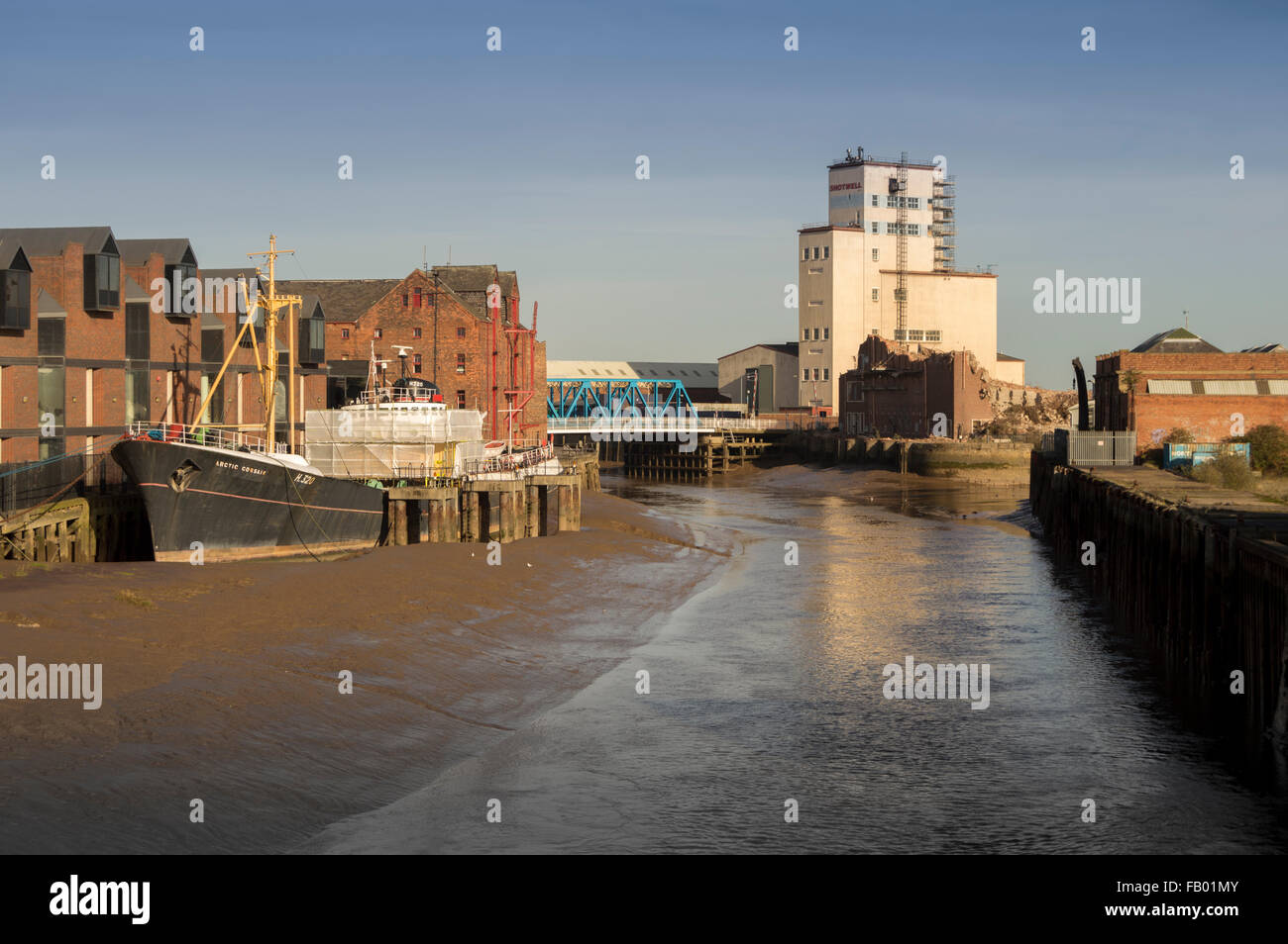 Kingston upon Hull, fiume hull quartiere dei musei. Foto Stock