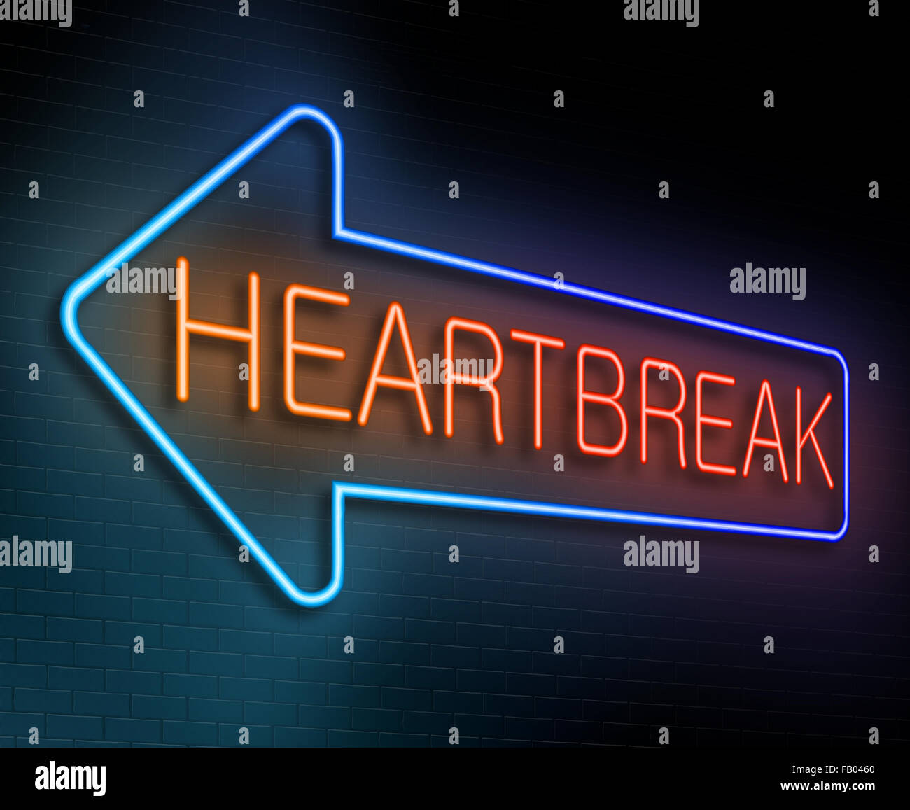 Heartbreak concetto. Foto Stock