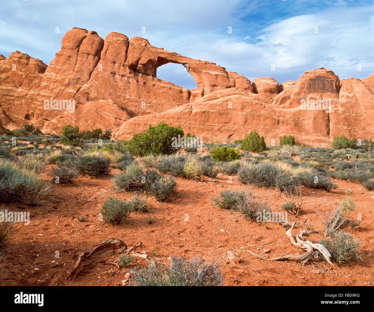 Skyline Arch nel Parco Nazionale Arches, Utah Foto Stock