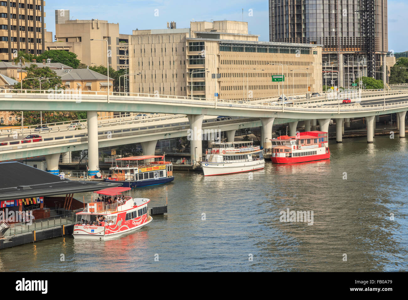 North Quay sul Fiume Brisbane, Brisbane, la capitale dello Stato del Queensland, Australia Oceania Foto Stock