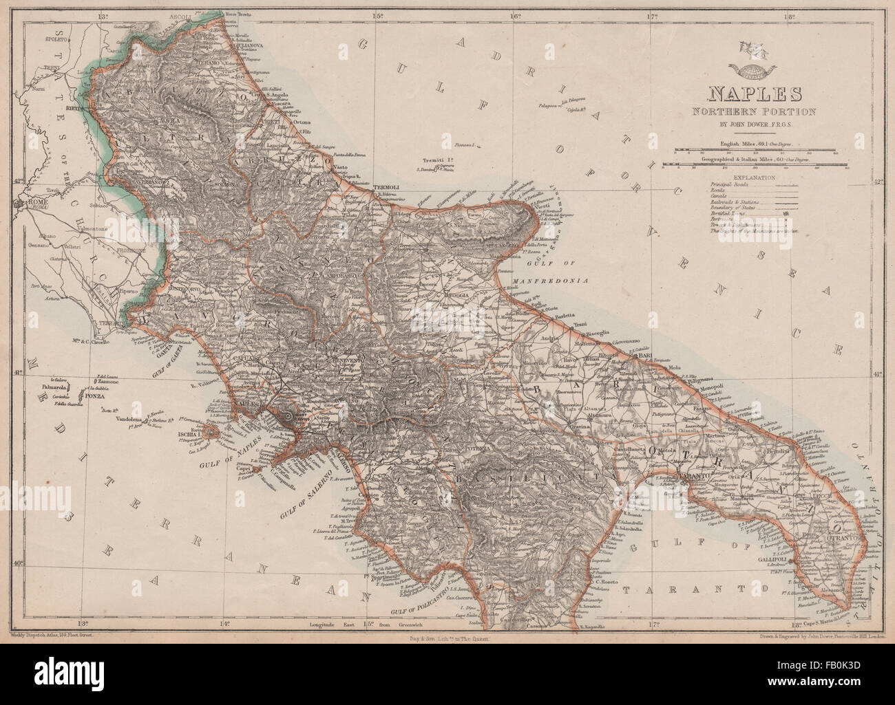 Regno di Napoli e delle DUE SICILIE Nord. Il sud dell'Italia. DOWER
