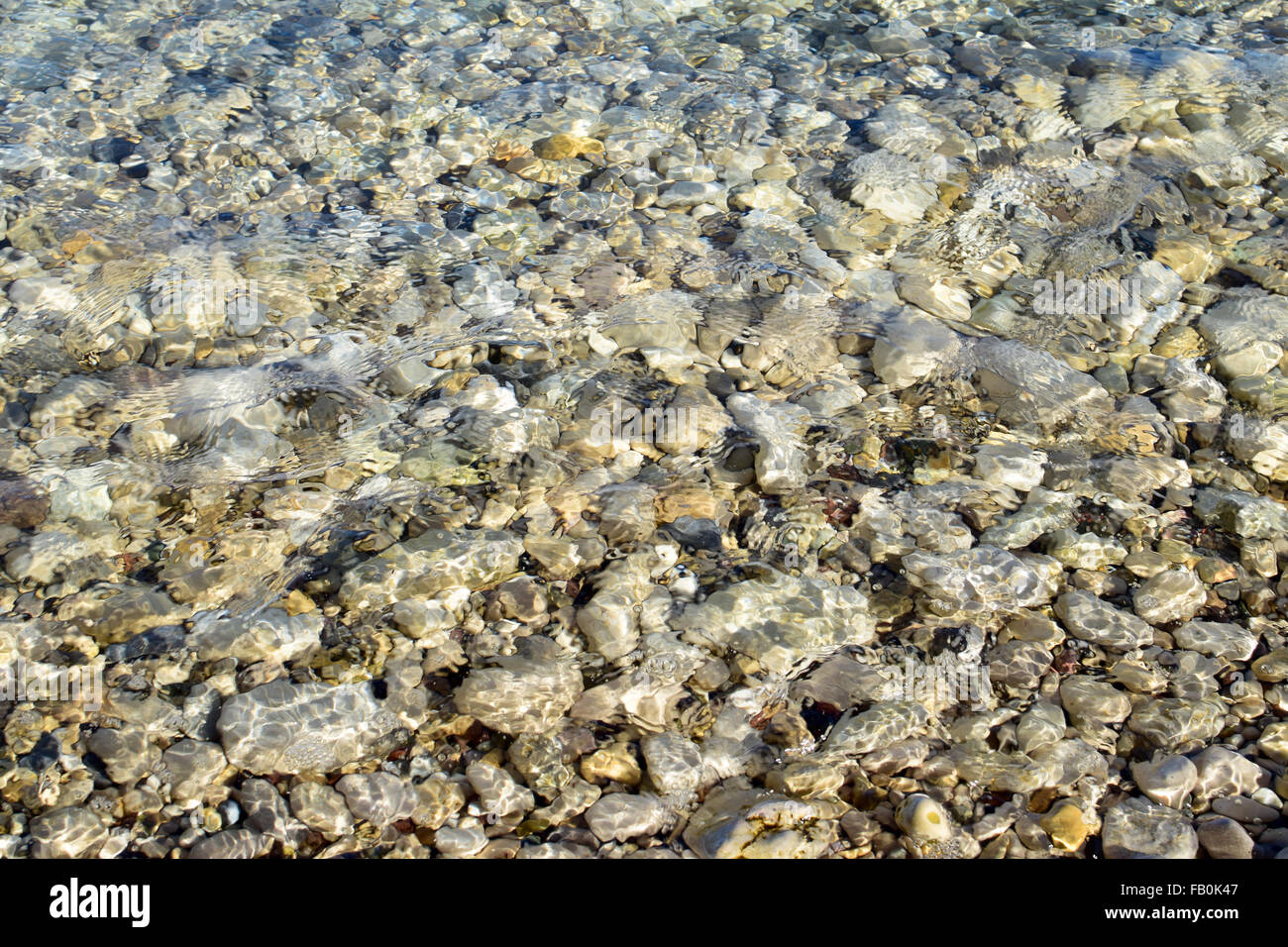 Mare e ciottoli Foto Stock