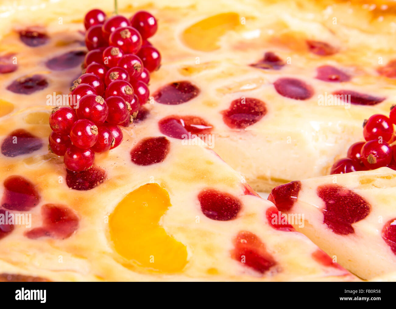 Ribes rosso tart torta Foto Stock