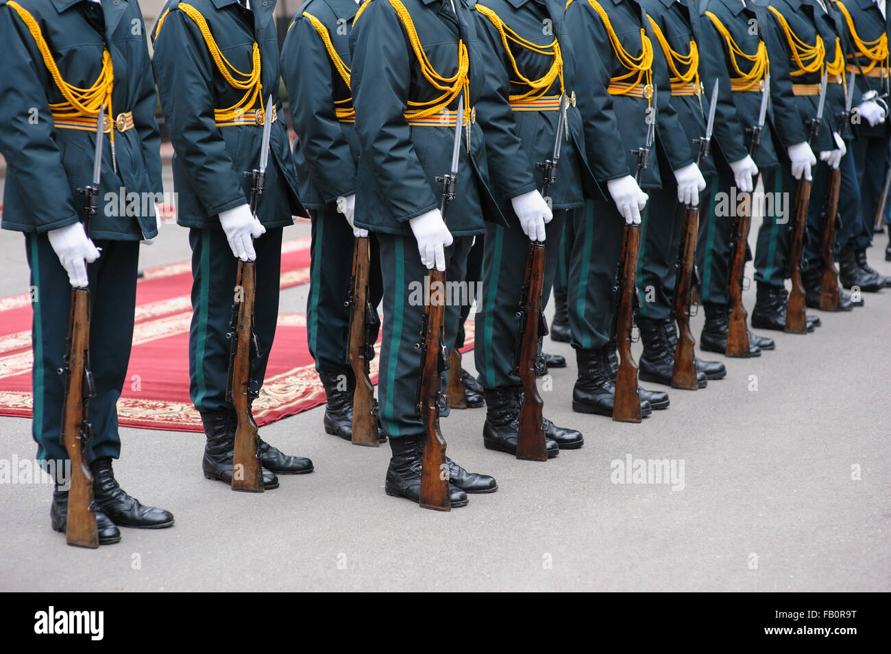 I soldati in abito uniforme di parata Foto Stock