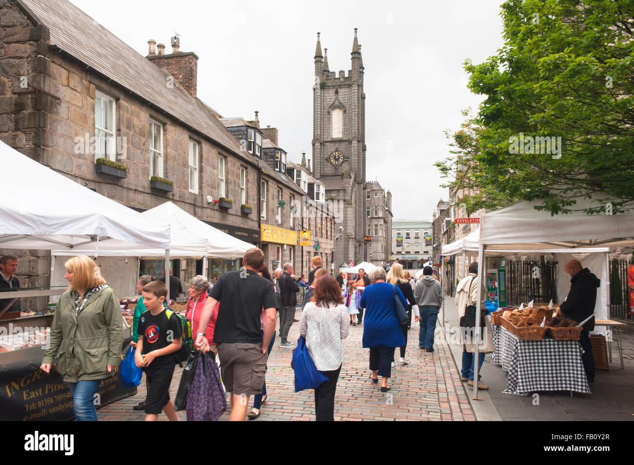 Aberdeen Country Fair, si tengono una volta al mese a Belmont Street, Aberdeen Scotland. Foto Stock