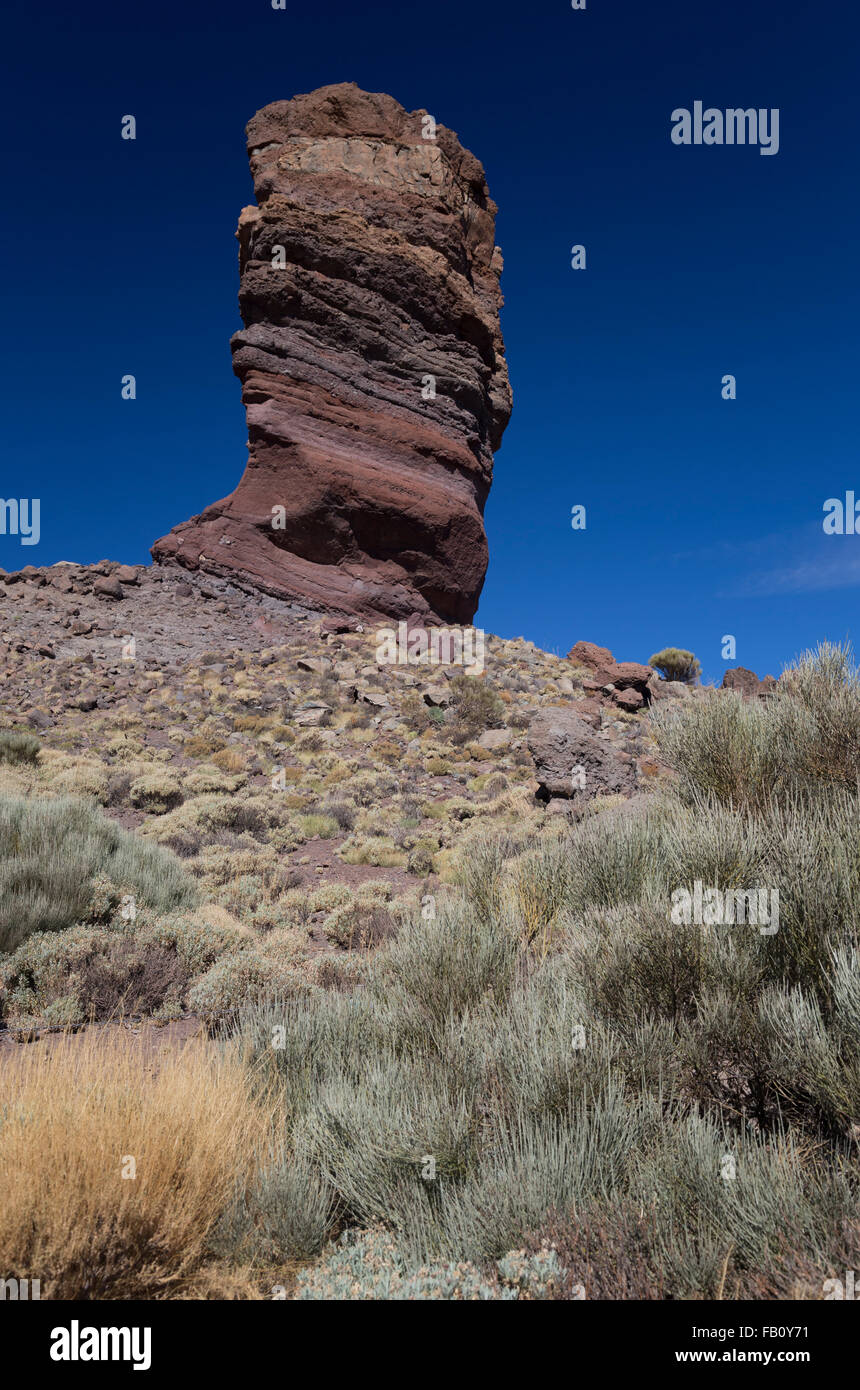 Los Roques de Garcia, Monte Parco Nazionale del Teide, Tenerife, Isole Canarie, Spagna Foto Stock