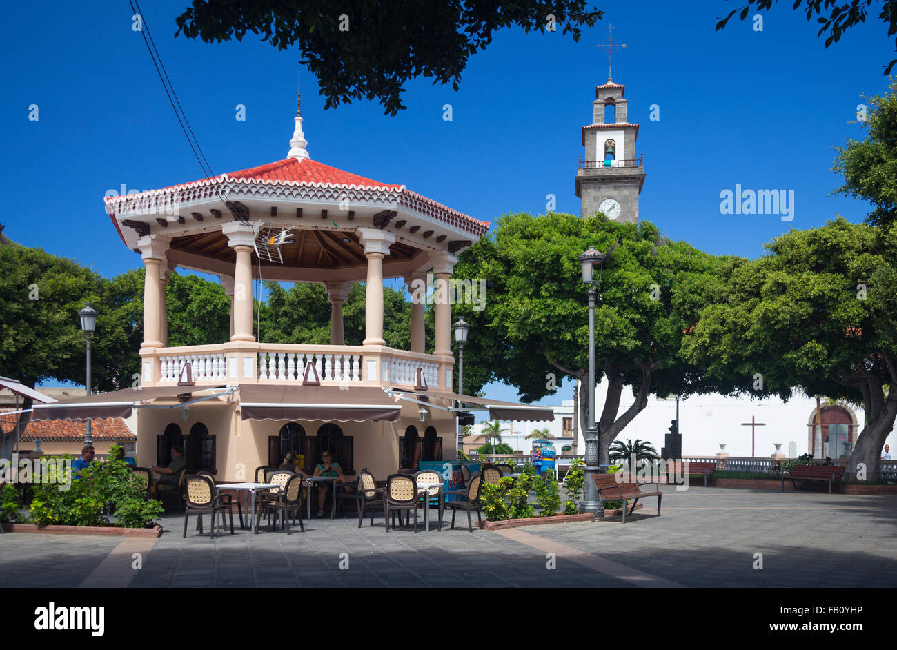 Plaza de los Remedios, a Buenavista del Norte, Tenerife Foto Stock