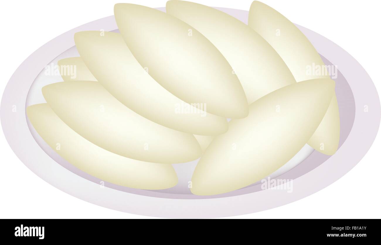 Spuntino tailandese e dessert fatti in casa biscotti frollini a forma di ovale o foglie isolate su uno sfondo bianco. Illustrazione Vettoriale Spuntino tailandese e dessert fatti in casa biscotti frollini a forma di ovale o foglie isolate su uno sfondo bianco. Illustrazione Vettoriale