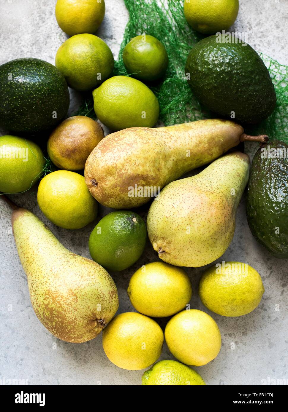 Vista aerea del giallo e verde e frutti di colore Foto Stock