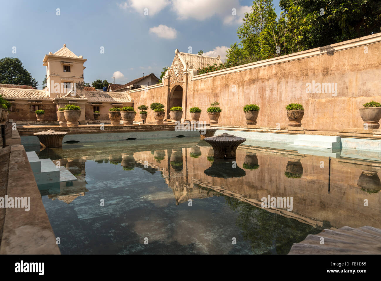 Vasca da bagno,Taman Sari castello d'acqua, Yogyakarta, Java, Indonesia, Asia Foto Stock